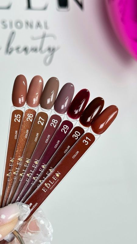 Гель-лак Edlen Color 9мл 027 светло-коричневый