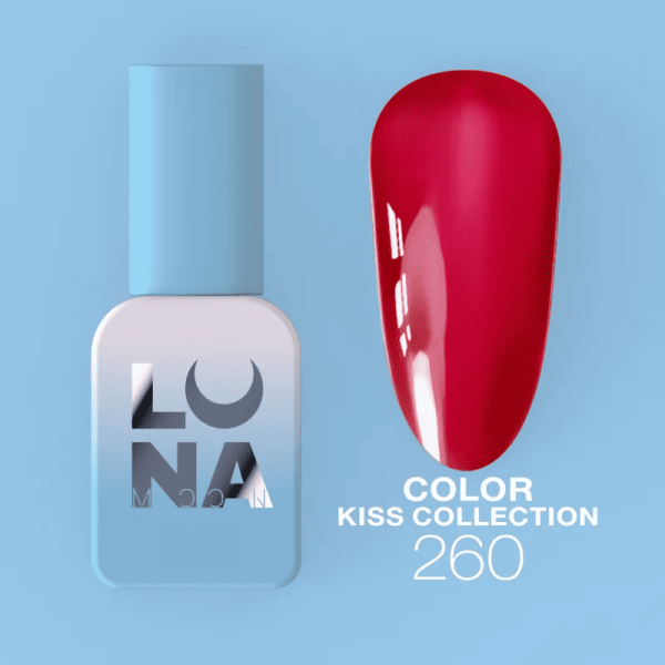 Гель-лак Luna Color Kiss 260, червоний вітраж  8мл