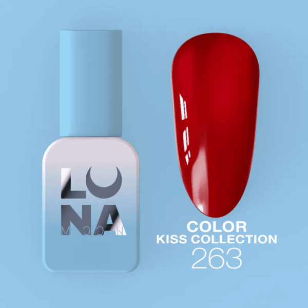 Гель-лак Luna Color Kiss 263, красный витраж  8мл