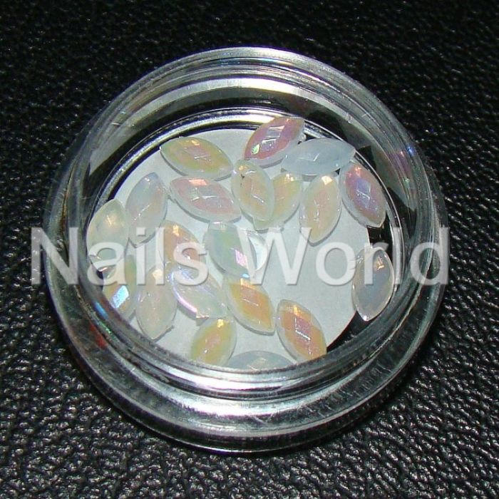 Стрази акрилові Nails World Marquise Opal AB 20шт