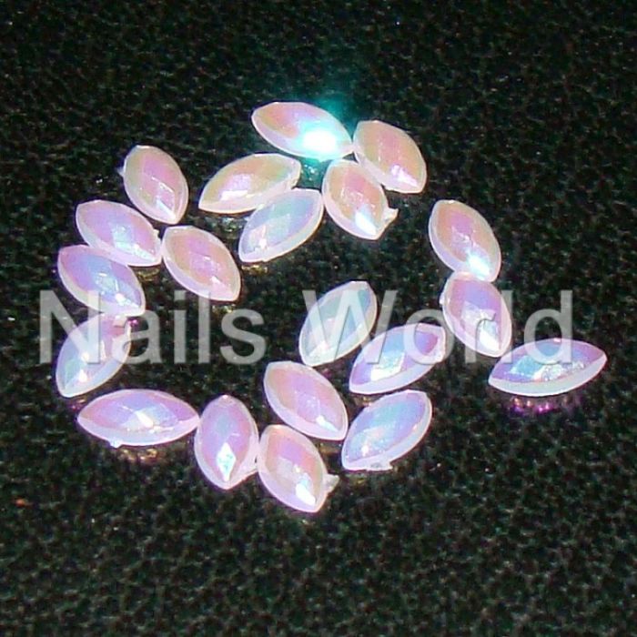 Стрази акрилові Nails World Marquise  Pastel Purple AB 20шт