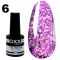 Гель-лак Oxxi STAR GEL №006 - фиолетовый, с блестками и слюдой, 8 мл  
