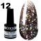 Гель-лак Oxxi STAR GEL №012 - серебристо-черный, с блестками и слюдой, 8 мл 