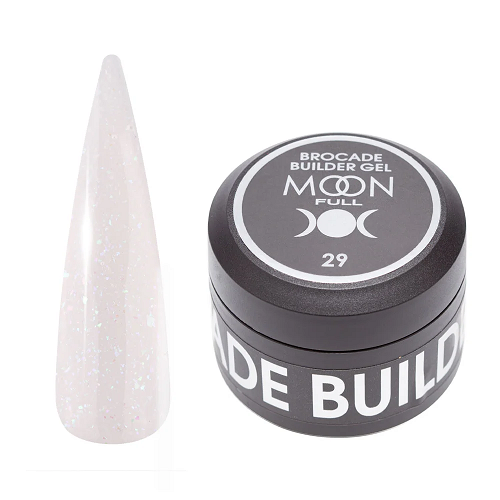 Гель для нарощування нігтів Moon Full Brocade Builder Gel з поталлю 029, 30мл