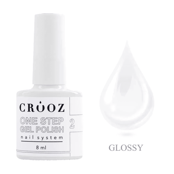 Однофазний гель-лак Crooz  One Step Gel Polish 02, білий 8мл