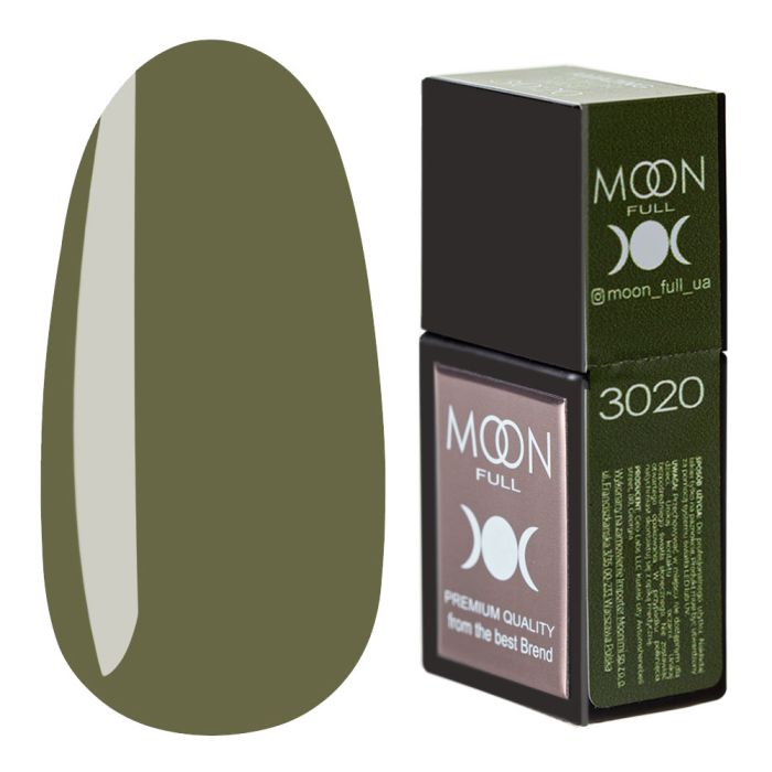 Кольорова база MOON FULL Amazing Color Base №3020 оливковий, 12мл