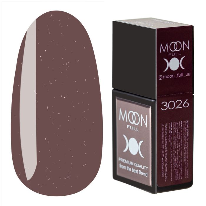 Кольорова база MOON FULL Amazing Color Base №3026 молочний шоколад із шиммером, 12мл