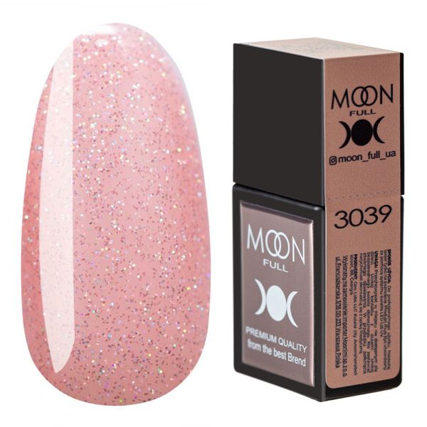 Кольорова база MOON FULL Amazing Color Base №3039 роозовий з шиммером, 12мл