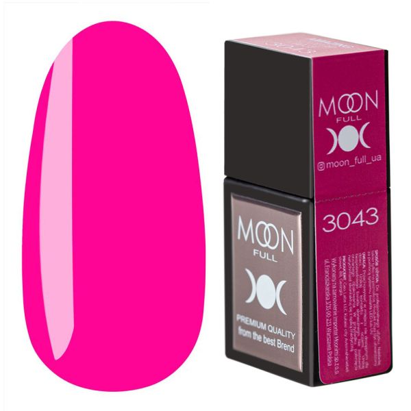 Цветная база MOON FULL Amazing Color Base №3043 ярко-розовый, 12мл