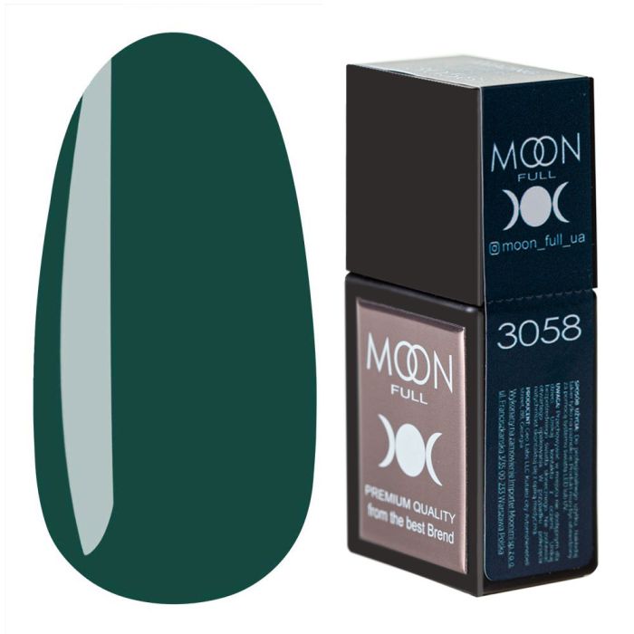 Кольорова база MOON FULL Amazing Color Base №3058 темно-зелений, 12мл
