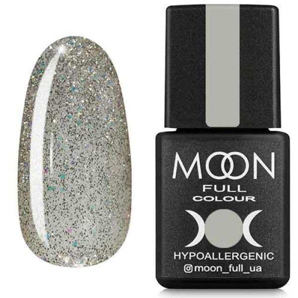 Гель-лак MOON FULL color Gel polish №313 (біле золото, шіммерний), 8 мл