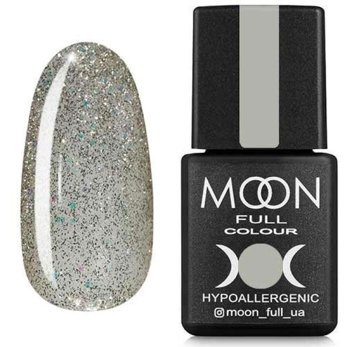 Гель-лак MOON FULL color Gel polish №313 (біле золото, шіммерний), 8 мл