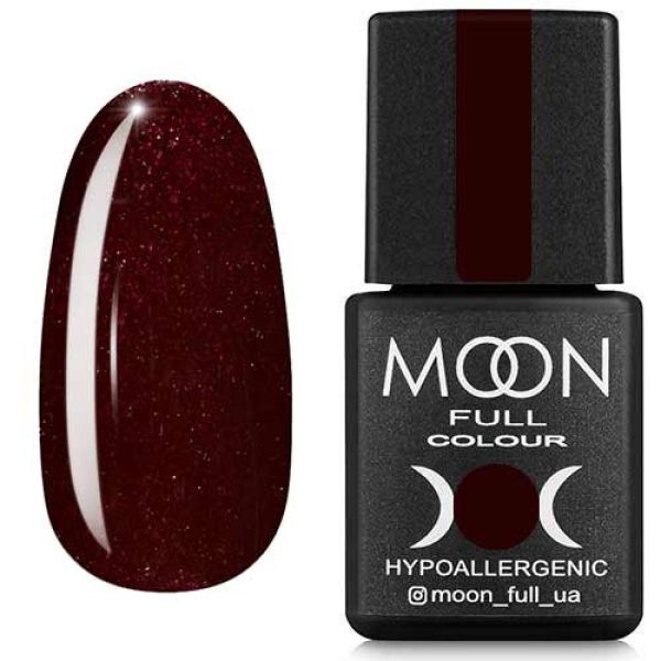 Гель-лак MOON FULL color Gel polish №317 (шоколадно-вишневый с мелким шиммером), 8 мл