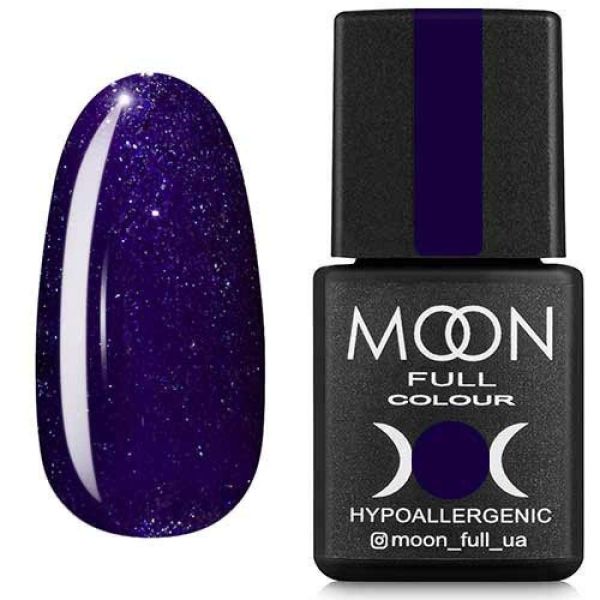 Гель-лак MOON FULL color Gel polish №318 (фиолетовый с серебристым шиммером), 8 мл