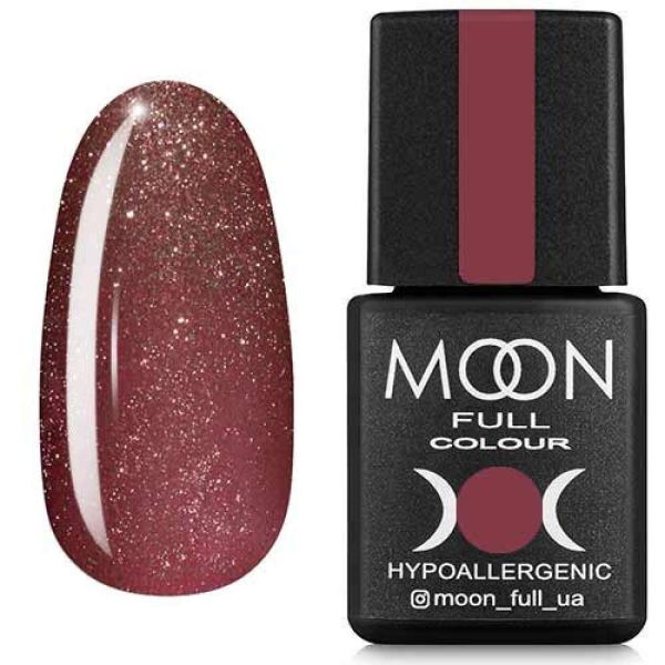 Гель-лак MOON FULL color Gel polish №320 (темно-розовый винтажный с мелким шиммером), 8 мл