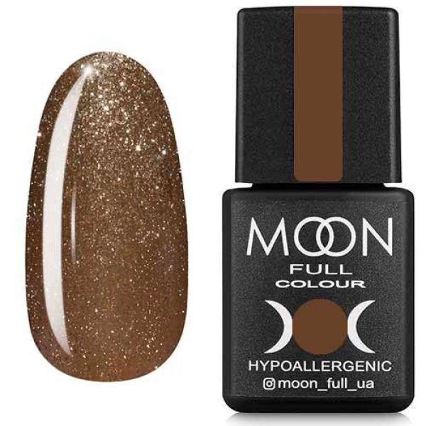 Гель-лак MOON FULL color Gel polish №321 (золотисто-бежевый с мелким шиммером), 8 мл
