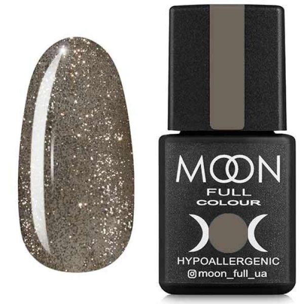 Гель-лак MOON FULL color Gel polish №325 (сріблясто-золотий дрібно-шіммерний), 8 мл