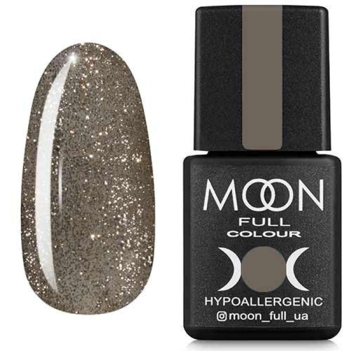 Гель-лак MOON FULL color Gel polish №325 (сріблясто-золотий дрібно-шіммерний), 8 мл