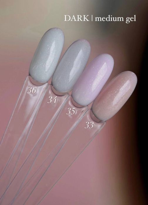 Гель DARK Medium Gel №35 15мл розовый с шиммером