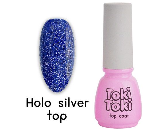 Топ без липкого шару Toki Toki Holo Silver Top, 5 мл