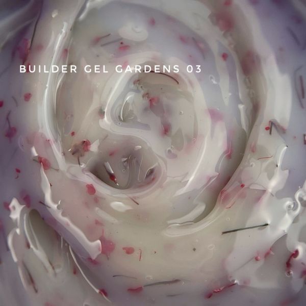 Білдер гель з сухоцвітами Touch Builder Gel Gardens 03, 15мл