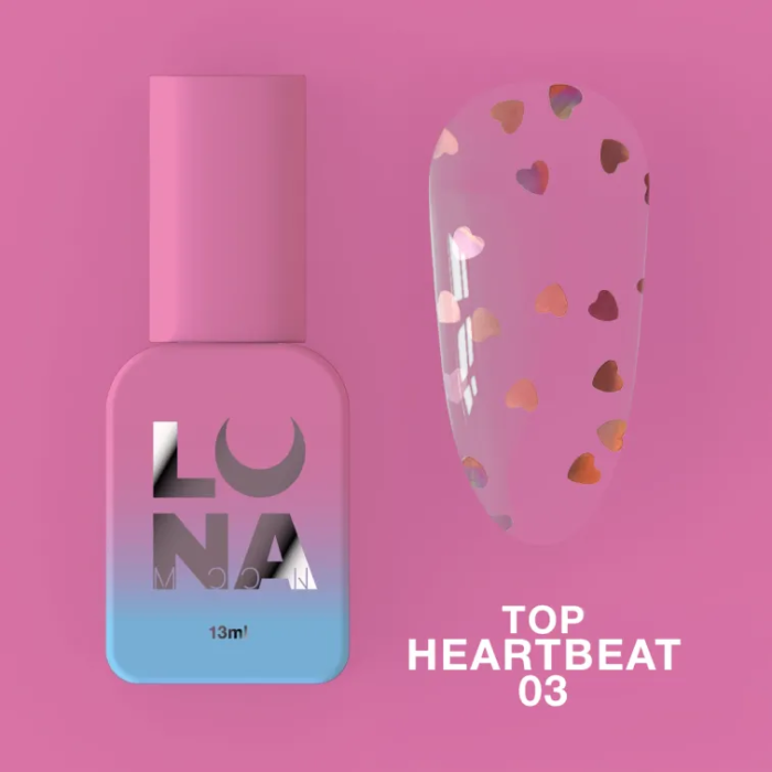 Топ з рожево-золотистими серцями Luna  Top Heartbeat 03, 13мл