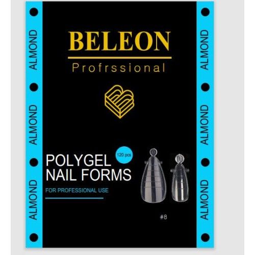 Верхні форми BELEON для нарощування нігтів  Almond-120шт/уп