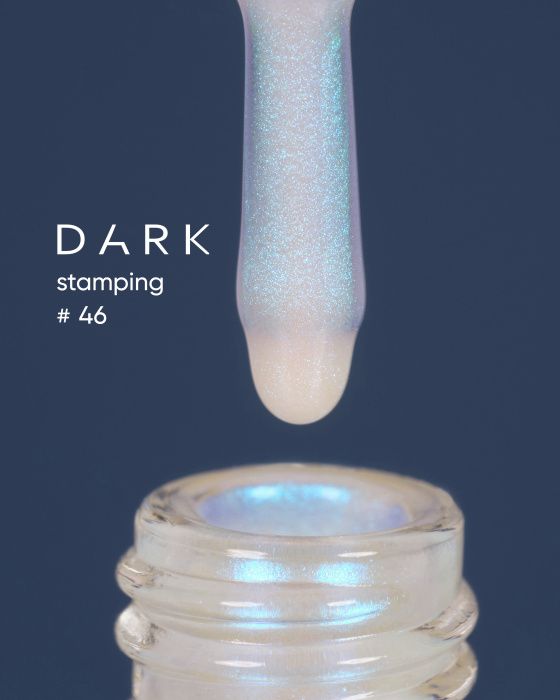 Краска для стемпінга DARK Stamping polish 46 блакитний хамелеон 10мл