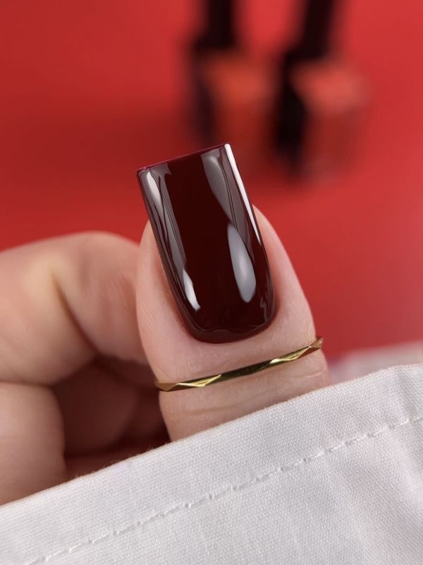 Гель-лак Biblioteka 48 Mahogany  Темний червоно-коричневий, 10мл