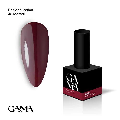 Гель-лак GaMa Basic collection 048 marsala 10мл