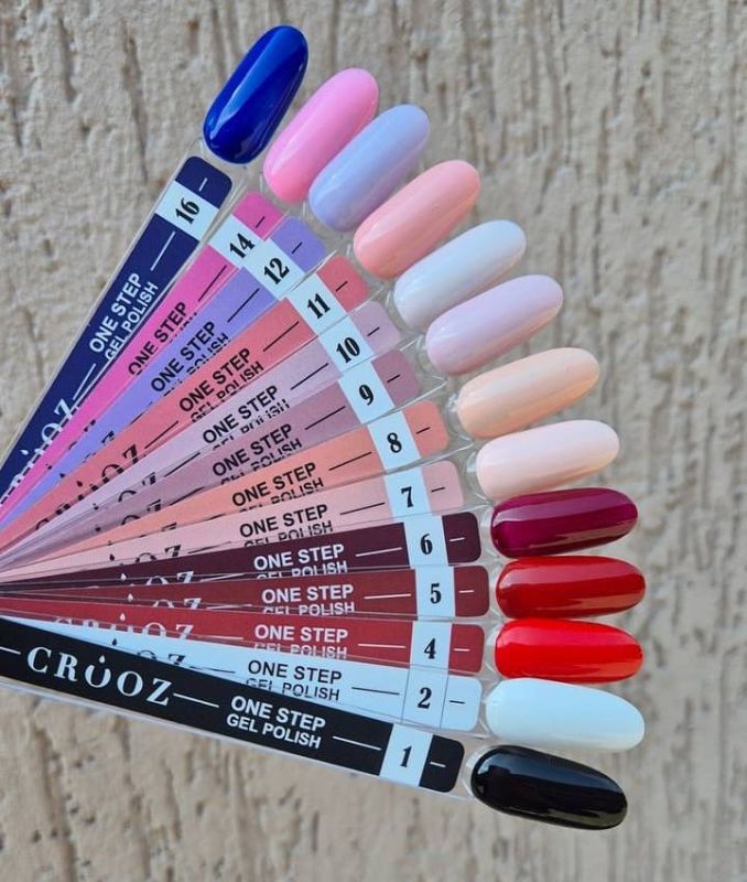 Однофазний гель-лак Crooz  One Step Gel Polish 01, чорний 8мл