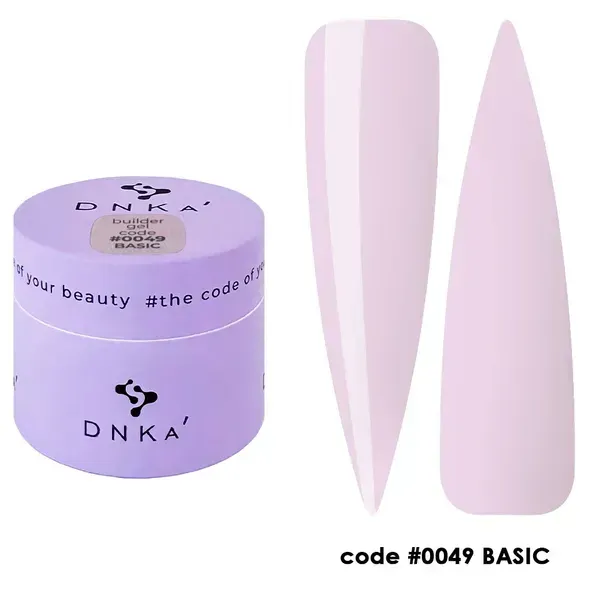 Гель DNKa' Builder Gel 49 холодний молочно-рожевий