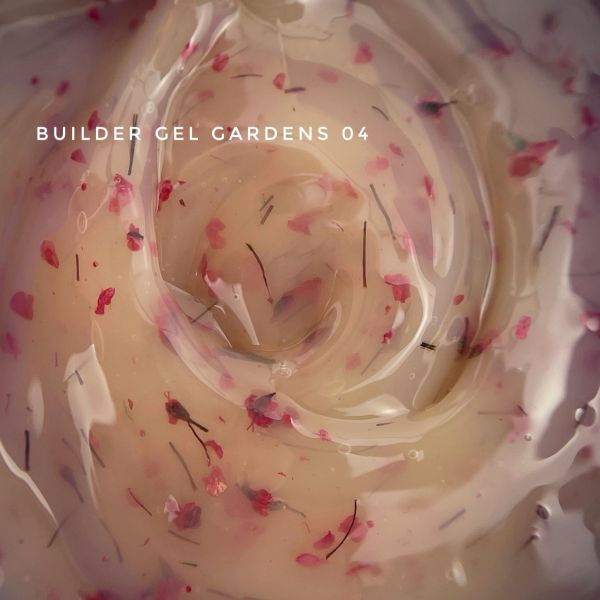 Білдер гель з сухоцвітами Touch Builder Gel Gardens 04, 15мл