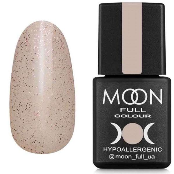 Гель-лак MOON FULL Opal color Gel polish №503 (бежевый полупрозрачный с мелким розовым шиммером), 8 мл