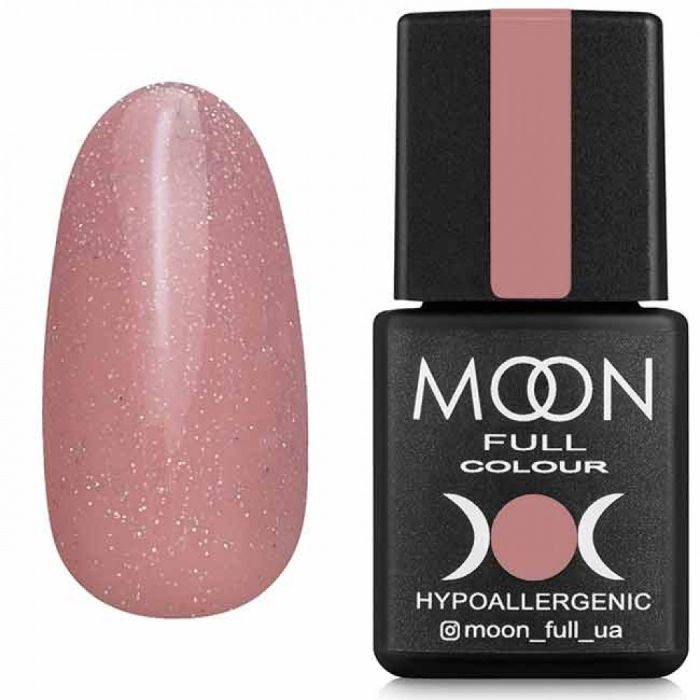 Гель-лак MOON FULL Opal color Gel polish №505 (бежево-бузковий з різнобарвним шіммером), 8 мл