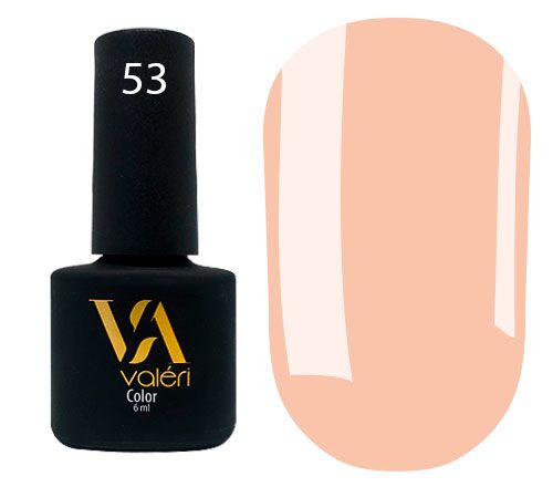 Гель-лак Valeri №053 (приглушений оранжевий, емаль), 6 мл