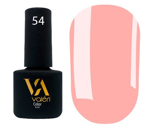 Гель-лак Valeri №054 (соковитий персиковий, емаль), 6 мл
