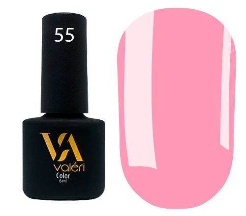 Гель-лак Valeri №055 (соковитий рожевий, емаль), 6 мл