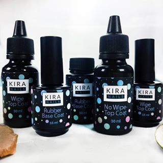 Kira Nails No Wipe Top Coat  закрепитель для гель-лака БЕЗ липкого слоя, 30 мл