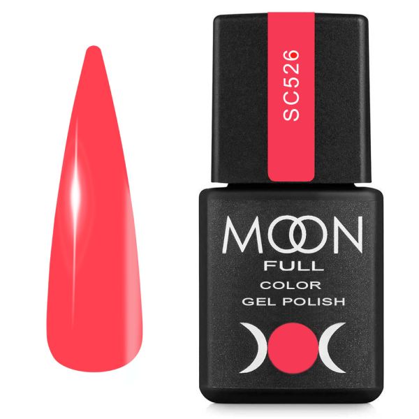 Гель-лак MOON FULL SC 526 ярко-розовый, 8мл