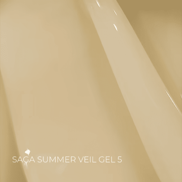 Гель для нарощування SAGA Professional Builder Gel Veil Summer 05 вершковий, 15мл