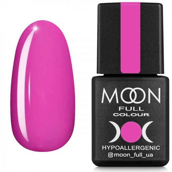 Гель-лак MOON FULL color Gel polish №607 (фуксія, емаль), 8 мл