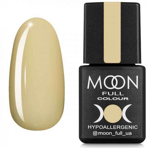 Гель-лак MOON FULL color Gel polish №608 (молочно-гірчичний світлий, емаль), 8 мл