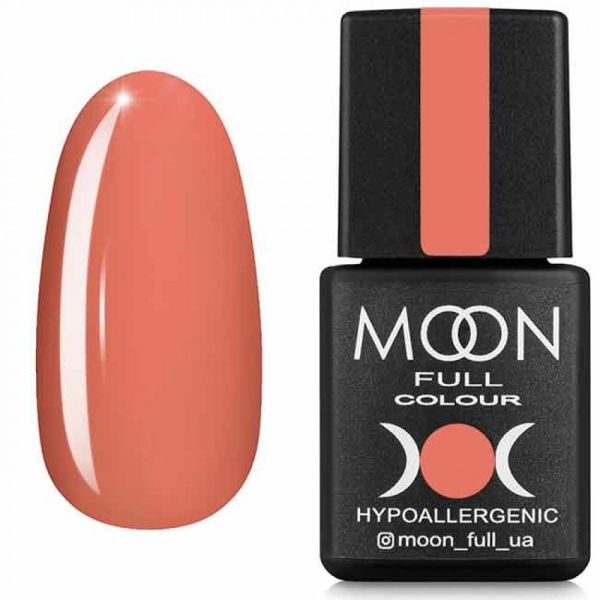 Гель-лак MOON FULL color Gel polish №614 (темный персик, эмаль), 8 мл