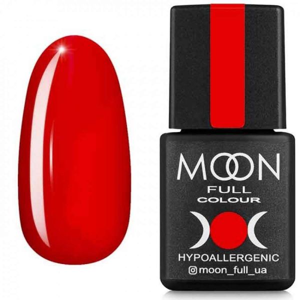Гель-лак MOON FULL color Gel polish №617 (классический красный, эмаль), 8 мл