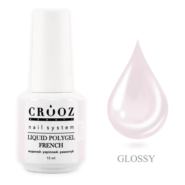 Жидкий полигель Crooz FRENCH Liquid Polygel 06 молочно-фиолетовый, 15мл