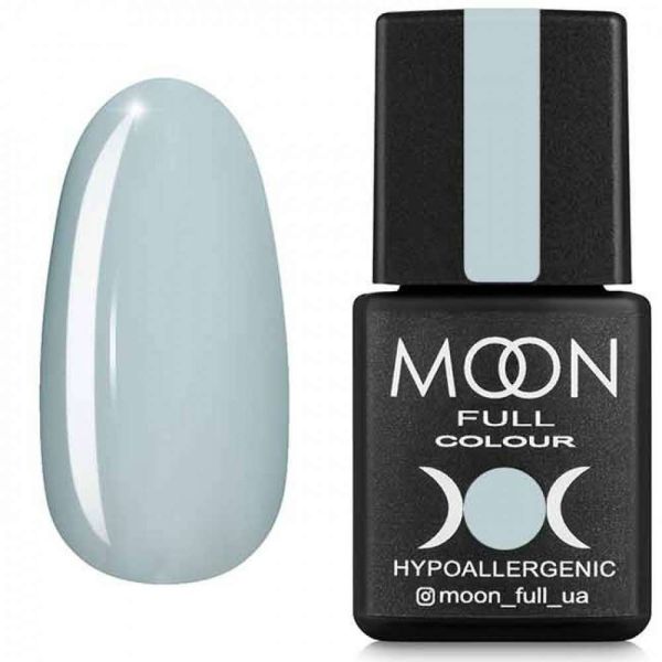 Гель-лак MOON FULL color Gel polish №627 (біло-блакитний, емаль), 8 мл