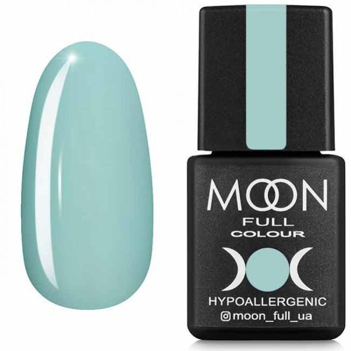Гель-лак MOON FULL color Gel polish №628 (біло-зелений світлий, емаль), 8 мл