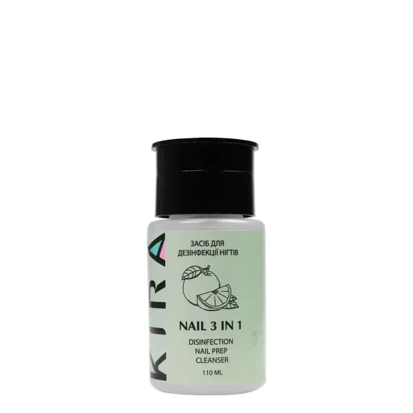 Засіб для зняття липкого шару, дезінфекції та знежирення Kira Nails 3в1 110мл