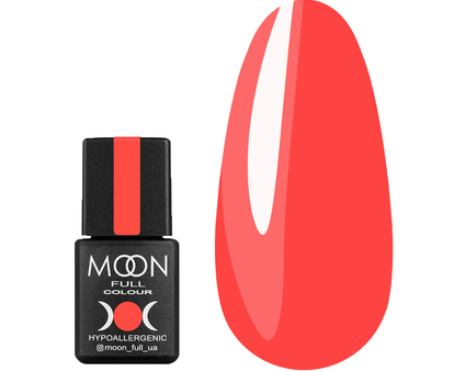 Гель-лак MOON FULL Neon color Gel polish №706 (кораловий, неон), 8 мл